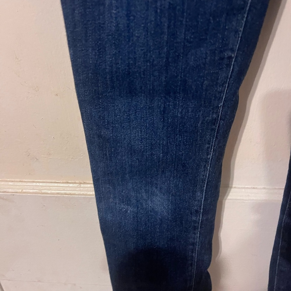 Agolde Dark Blue High-Rise Skinny Jeans - Picture 2 of 10